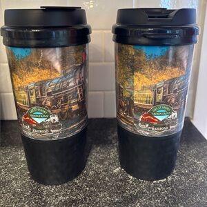 Set of 2 Collectible Great Smoky Mountains Railroad Travel Cups